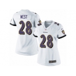 Women's Nike Baltimore Ravens #28 Terrance West Limited White NFL Jersey