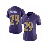 Women's Nike Baltimore Ravens #29 Justin Forsett Limited Purple Rush NFL Jersey