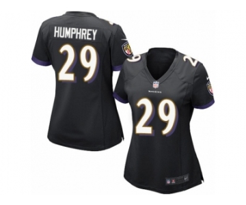 Women's Nike Baltimore Ravens #29 Marlon Humphrey Game Black Alternate NFL Jersey