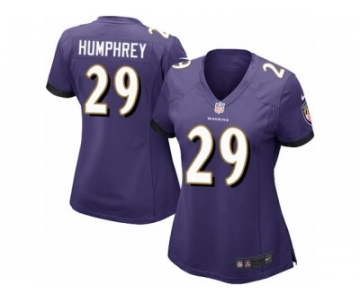 Women's Nike Baltimore Ravens #29 Marlon Humphrey Game Purple Team Color NFL Jersey