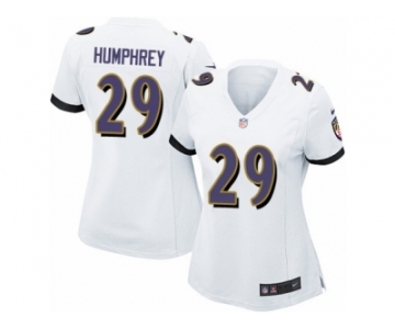 Women's Nike Baltimore Ravens #29 Marlon Humphrey Game White NFL Jersey