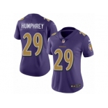 Women's Nike Baltimore Ravens #29 Marlon Humphrey Limited Purple Rush NFL Jersey