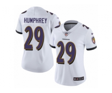 Women's Nike Baltimore Ravens #29 Marlon Humphrey Vapor Untouchable Limited White NFL Jersey