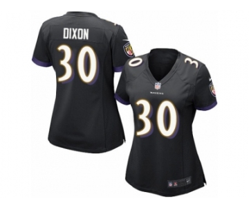 Women's Nike Baltimore Ravens #30 Kenneth Dixon Limited Black Alternate NFL Jersey