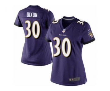 Women's Nike Baltimore Ravens #30 Kenneth Dixon Limited Purple Team Color NFL Jersey