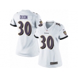 Women's Nike Baltimore Ravens #30 Kenneth Dixon Limited White NFL Jersey