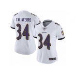 Women's Nike Baltimore Ravens #34 Lorenzo Taliaferro Vapor Untouchable Limited White NFL Jersey