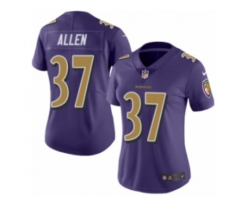 Women's Nike Baltimore Ravens #37 Javorius Allen Limited Purple Rush NFL Jersey