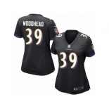 Women's Nike Baltimore Ravens #39 Danny Woodhead Limited Black Alternate NFL Jersey