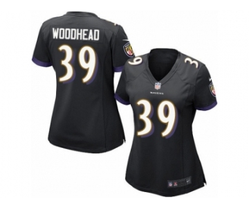 Women's Nike Baltimore Ravens #39 Danny Woodhead Limited Black Alternate NFL Jersey