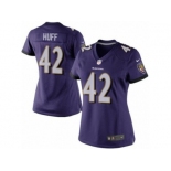 Women's Nike Baltimore Ravens #42 Marqueston Huff Limited Purple Team Color NFL Jersey