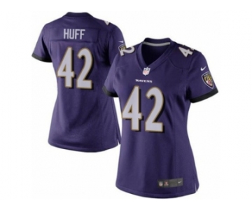 Women's Nike Baltimore Ravens #42 Marqueston Huff Limited Purple Team Color NFL Jersey