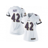 Women's Nike Baltimore Ravens #42 Marqueston Huff Limited White NFL Jersey