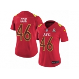 Women's Nike Baltimore Ravens #46 Morgan Cox Limited Red 2017 Pro Bowl NFL Jersey