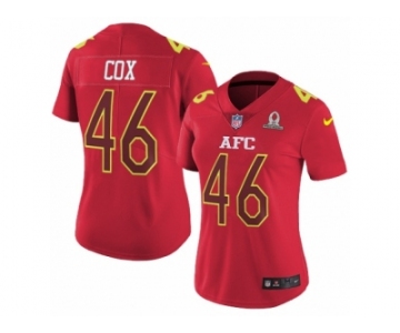 Women's Nike Baltimore Ravens #46 Morgan Cox Limited Red 2017 Pro Bowl NFL Jersey