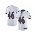 Women's Nike Baltimore Ravens #46 Morgan Cox Vapor Untouchable Limited White NFL Jersey