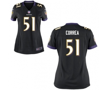 Women's Nike Baltimore Ravens #51 Kamalei Correa Black Alternate NFL JerseyWomen's Nike Baltimore Ravens #51 Kamalei Correa Black Alternate NFL Jersey