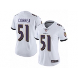 Women's Nike Baltimore Ravens #51 Kamalei Correa Vapor Untouchable Limited White NFL Jersey