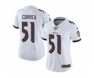 Women's Nike Baltimore Ravens #51 Kamalei Correa Vapor Untouchable Limited White NFL Jersey