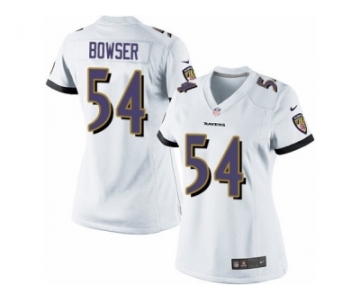 Women's Nike Baltimore Ravens #54 Tyus Bowser Limited White NFL Jersey