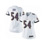 Women's Nike Baltimore Ravens #54 Zach Orr Limited White NFL Jersey