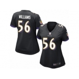 Women's Nike Baltimore Ravens #56 Tim Williams Limited Black Alternate NFL Jersey