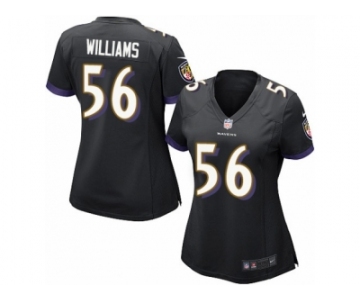 Women's Nike Baltimore Ravens #56 Tim Williams Limited Black Alternate NFL Jersey