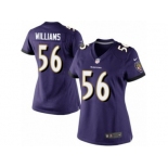 Women's Nike Baltimore Ravens #56 Tim Williams Limited Purple Team Color NFL Jersey