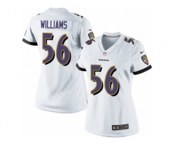 Women's Nike Baltimore Ravens #56 Tim Williams Limited White NFL Jersey