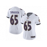 Women's Nike Baltimore Ravens #65 Nico Siragusa White Vapor Untouchable Limited Player NFL Jersey