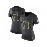 Women's Nike Baltimore Ravens #71 Ricky Wagner Limited Black 2016 Salute to Service NFL Jersey