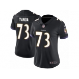 Women's Nike Baltimore Ravens #73 Marshal Yanda Vapor Untouchable Limited Black Alternate NFL Jersey