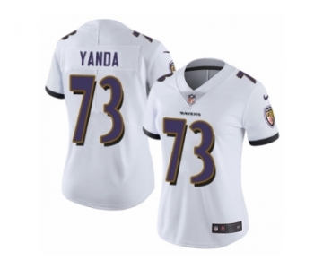 Women's Nike Baltimore Ravens #73 Marshal Yanda Vapor Untouchable Limited White NFL Jersey