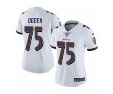 Women's Nike Baltimore Ravens #75 Jonathan Ogden Vapor Untouchable Limited White NFL Jersey