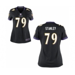 Women's Nike Baltimore Ravens #79 Ronnie Stanley Black Alternate NFL Jersey