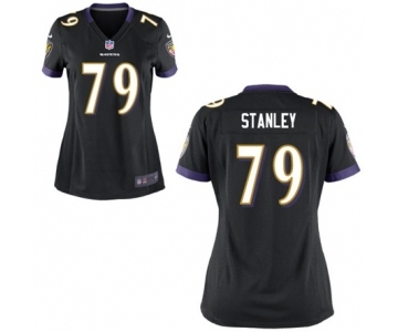 Women's Nike Baltimore Ravens #79 Ronnie Stanley Black Alternate NFL Jersey