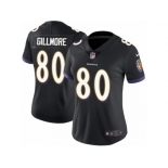 Women's Nike Baltimore Ravens #80 Crockett Gillmore Vapor Untouchable Limited Black Alternate NFL Jersey