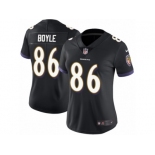 Women's Nike Baltimore Ravens #86 Nick Boyle Vapor Untouchable Limited Black Alternate NFL Jersey