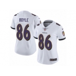 Women's Nike Baltimore Ravens #86 Nick Boyle Vapor Untouchable Limited White NFL Jersey