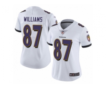 Women's Nike Baltimore Ravens #87 Maxx Williams Vapor Untouchable Limited White NFL Jersey