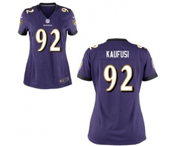 Women's Nike Baltimore Ravens #92 Bronson Kaufusi Purple Team Color NFL Jersey