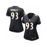 Women's Nike Baltimore Ravens #93 Chris Wormley Limited Black Alternate NFL Jersey