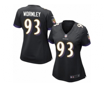 Women's Nike Baltimore Ravens #93 Chris Wormley Limited Black Alternate NFL Jersey