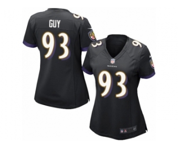 Women's Nike Baltimore Ravens #93 Lawrence Guy Limited Black Alternate NFL Jersey