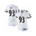 Women's Nike Baltimore Ravens #93 Lawrence Guy Limited White NFL Jersey