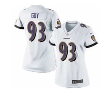 Women's Nike Baltimore Ravens #93 Lawrence Guy Limited White NFL Jersey