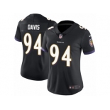 Women's Nike Baltimore Ravens #94 Carl Davis Vapor Untouchable Limited Black Alternate NFL Jersey