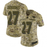 Women's Nike Ravens #27 J.K. Dobbins Camo Stitched NFL Limited 2018 Salute To Service Jersey