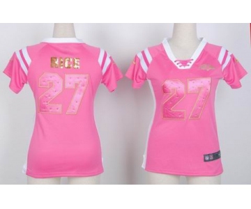 nike women jerseys baltimore ravens #27 ray rice pink[fashion Rhinestone sequins]