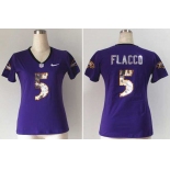 nike women jerseys baltimore ravens #5 joe flacco purple jerseys